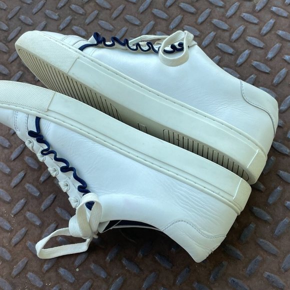 Tory Burch Women Sneaker White Leather Upper Lace Up Sport Shoes Size 9M - Picture 7 of 12